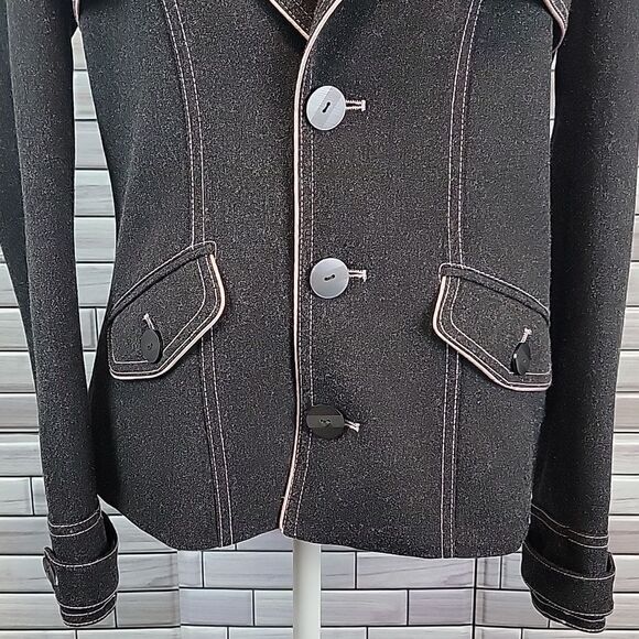 Jendo blazer retro feel with contrast stitching Size 6 - Picture 3 of 12